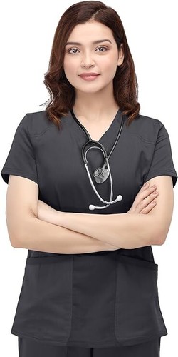 NY Threads Scrubs for Women V-Neck Nurse Scrub Top Women Workwear - Picture 59 of 68