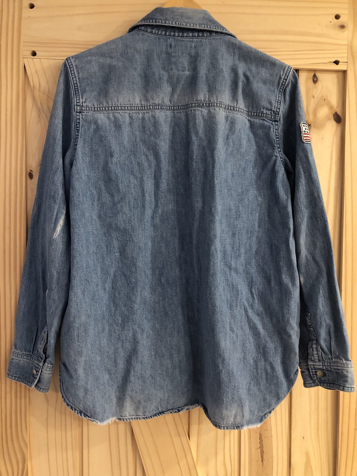 American Eagle Denim Patchwork Jacket Lightweight… - image 7