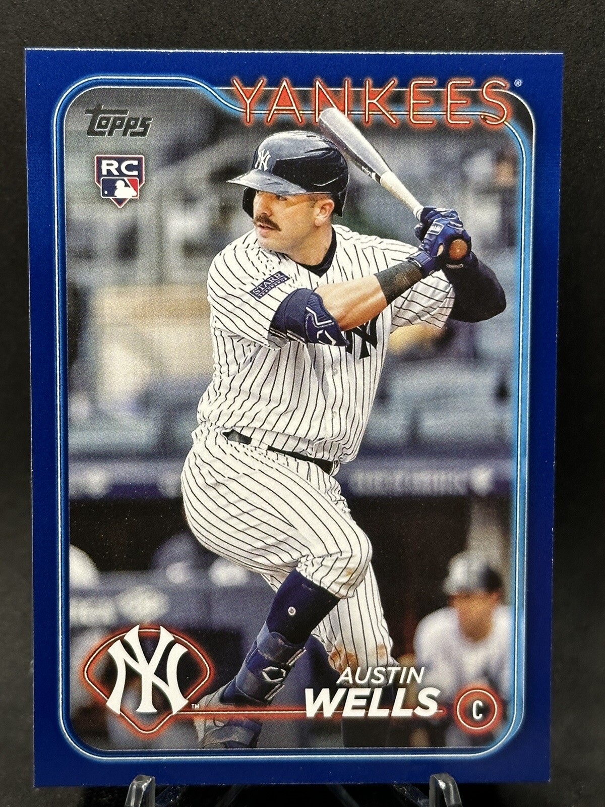 2024 Topps Series 2 Austin Wells Royal Blue Border RC #624 Yankees