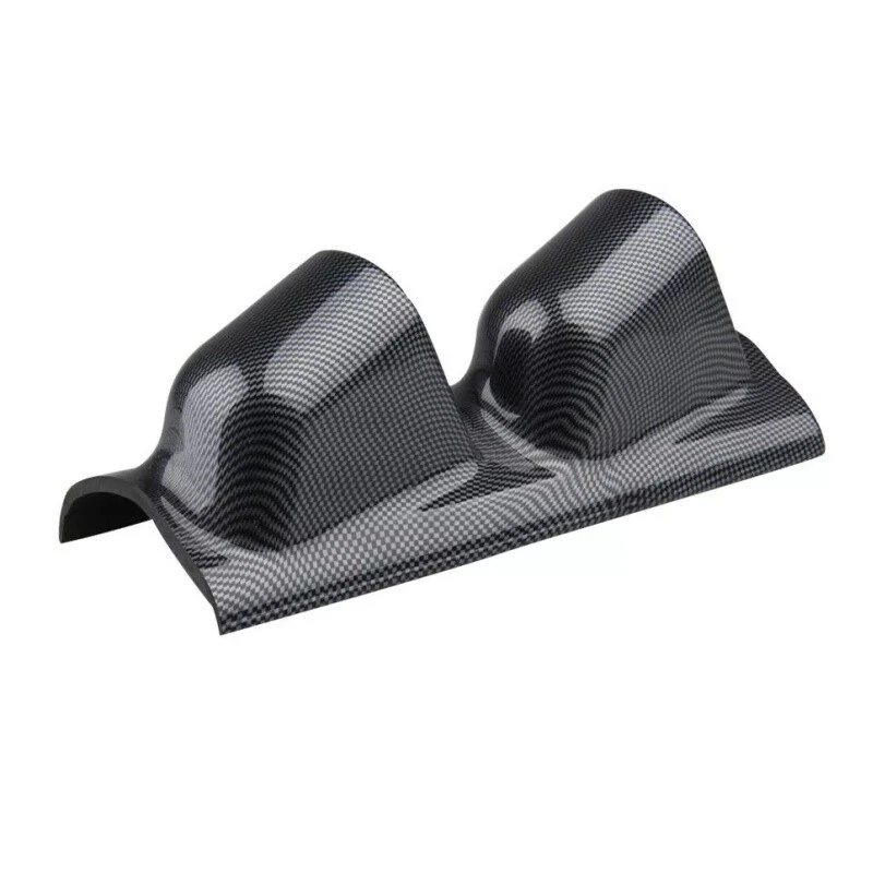 Universal 2" 52mm Left Driver Carbon Fiber A Pillar Dual 2 Hole Gauge Holder Pod - Image 4 of 4