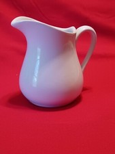 Farmhouse /Country style Pitcher Small White Ceramic for Soup, Sauce, or Cream