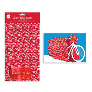 Giftmaker Christmas Giant Bike Sack4 Bow Gift Bag Large Present Wrap 72x40x10cm 
