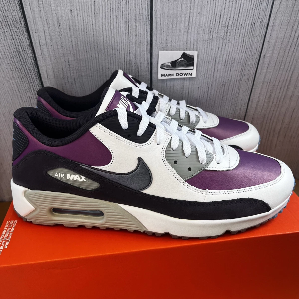NEW Nike Air Max 90 G NRG Purple Smoke White Men s Sz 11.5 Golf Shoes