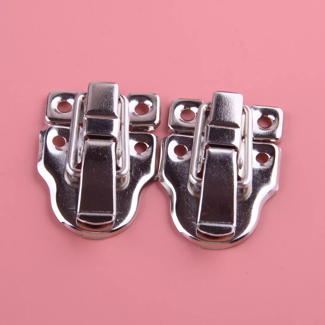 2pcs TOGGLE LATCHES Nickel Catch Clasp Lock Chest Guitar Case