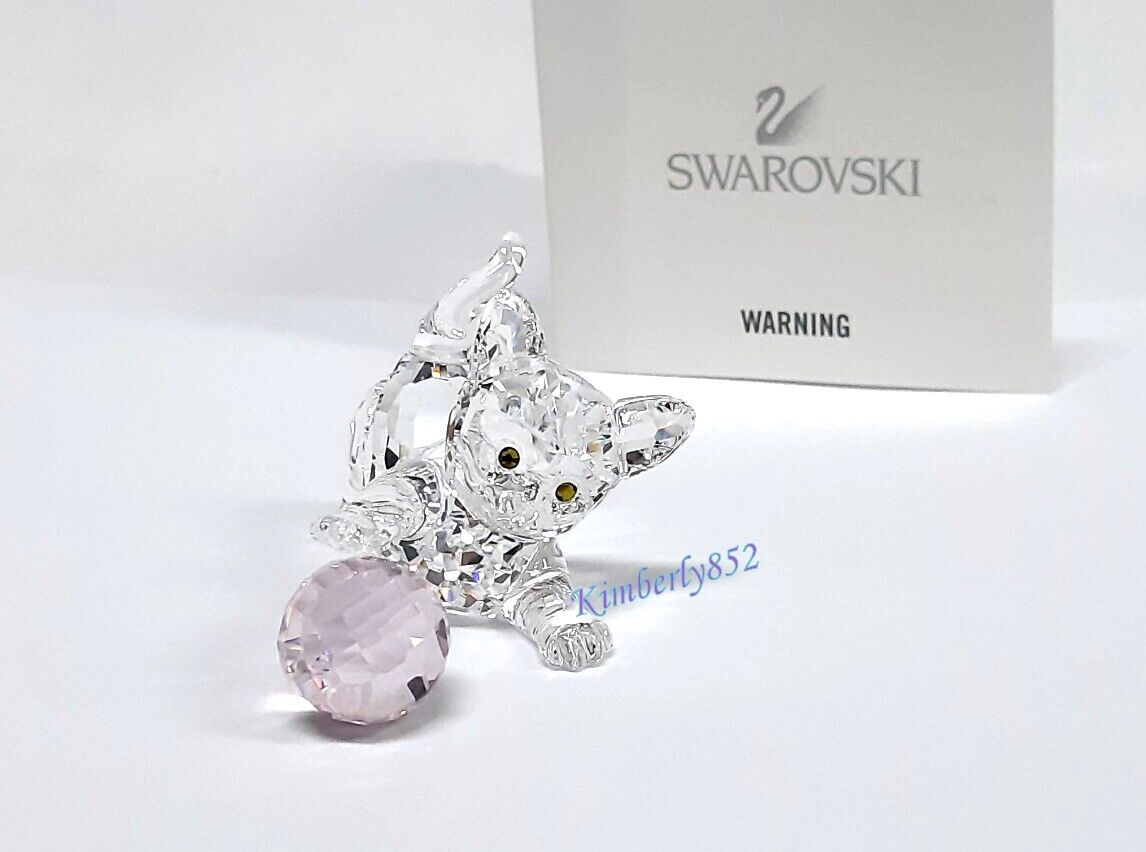 Swarovski Playful Kitten Play Ball Cat Clear Pink Crystal Swarovski Playful Kitten Play Ball Cat Clear Pink Crystal