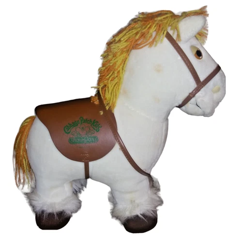 VTG Cabbage Patch Kids White Show Pony Stuffed Animal White Horse Plush Toy