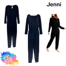 NWT Jenni S Knit Sleep Jumpsuit Black 100127614MS $60