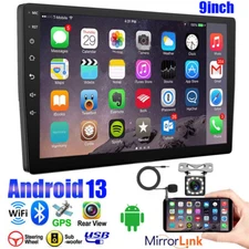 9" Android 13 GPS Navi 2Din Car Stereo Radio Wifi DSP Bluetooth FM MP5 + Camera