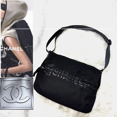 Authentic Catalog Chanel Sport Rubber COCO Mark Messenger Bag 