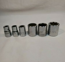 - LOT of 6 - Proto Professional 6pt 8pt 12pt Sockets Set 1 1/2 in. Drive.