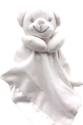 Tillfield Gray Bear Soft Touch Baby Security Blanket Lovey Lovie Satin Trim UK