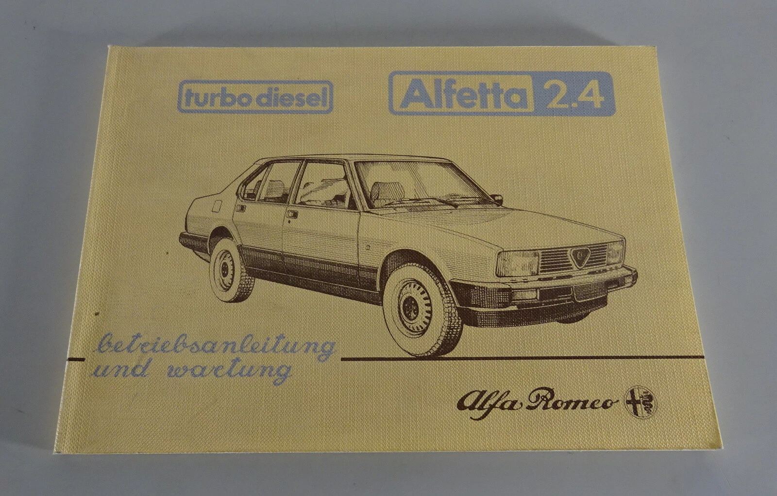 Operating Manual / Handbook Alfa Romeo Alfetta 2.4 Turbo Diesel Version 05/1983