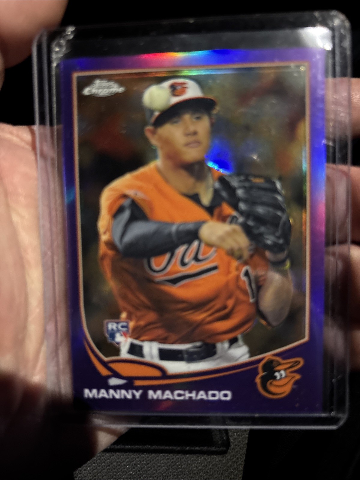 2013 Topps Chrome - Manny Machado #12 Purple Refractor (RC)