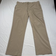 GOLF PANTS Ben Hogan Men's 40x32 Flat Front Stretch Active Waistband Beige