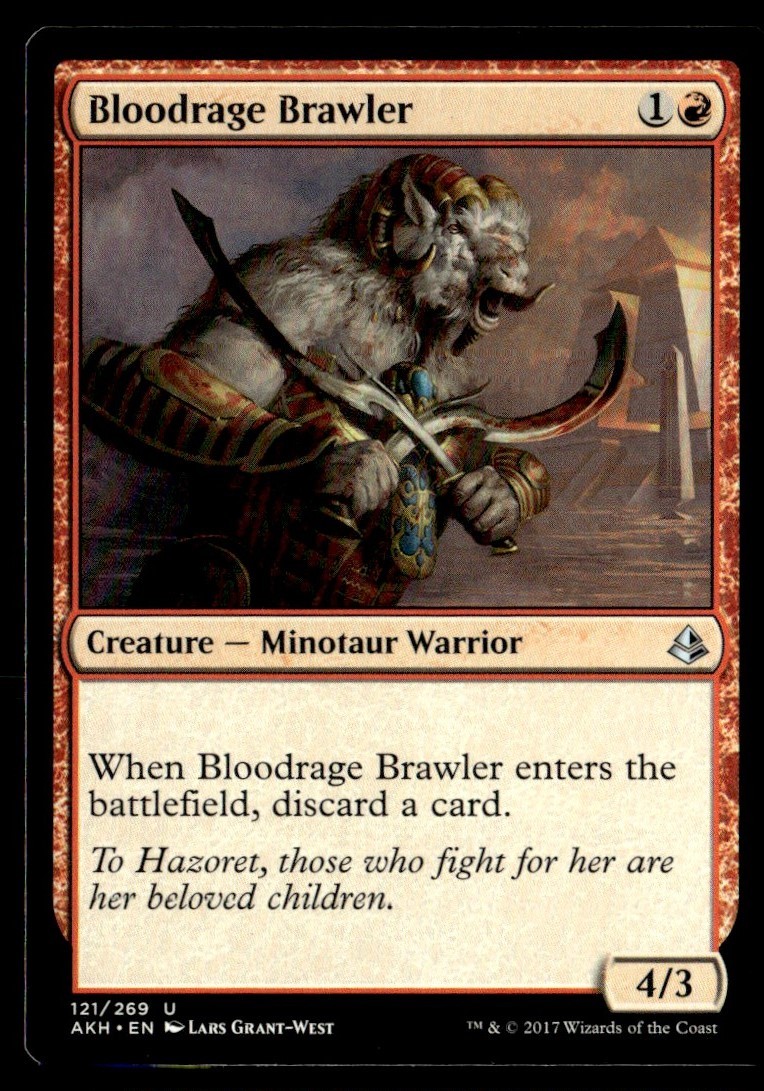2017 Amonkhet Bloodrage Brawler Expansion/Uncommon #121