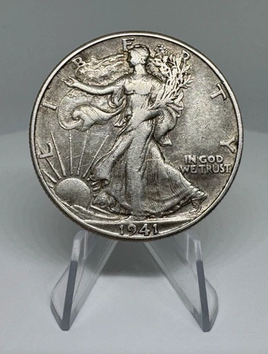 1941 Walking Liberty Half Dollar 50c Nice XF-AU Details 90% Silver US Coin