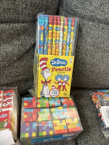 Dr Seuss Lot Pencils Eraisers Book Marks Party Goody bags Teachers Church - Picture 7 of 8