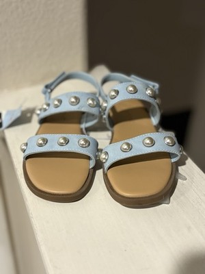 Selene Pearl Sandals - Cat & Jack  Blue Open Toe, Hook and Loop Toddler Sz 11