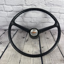 64-66 Chevy C10 K10 Truck Black 17 Original Steering Wheel Whorn Button Blazer 64-66 Chevy C10 K10 Truck Black 17 Original Steering Wheel Whorn Button Blazer
