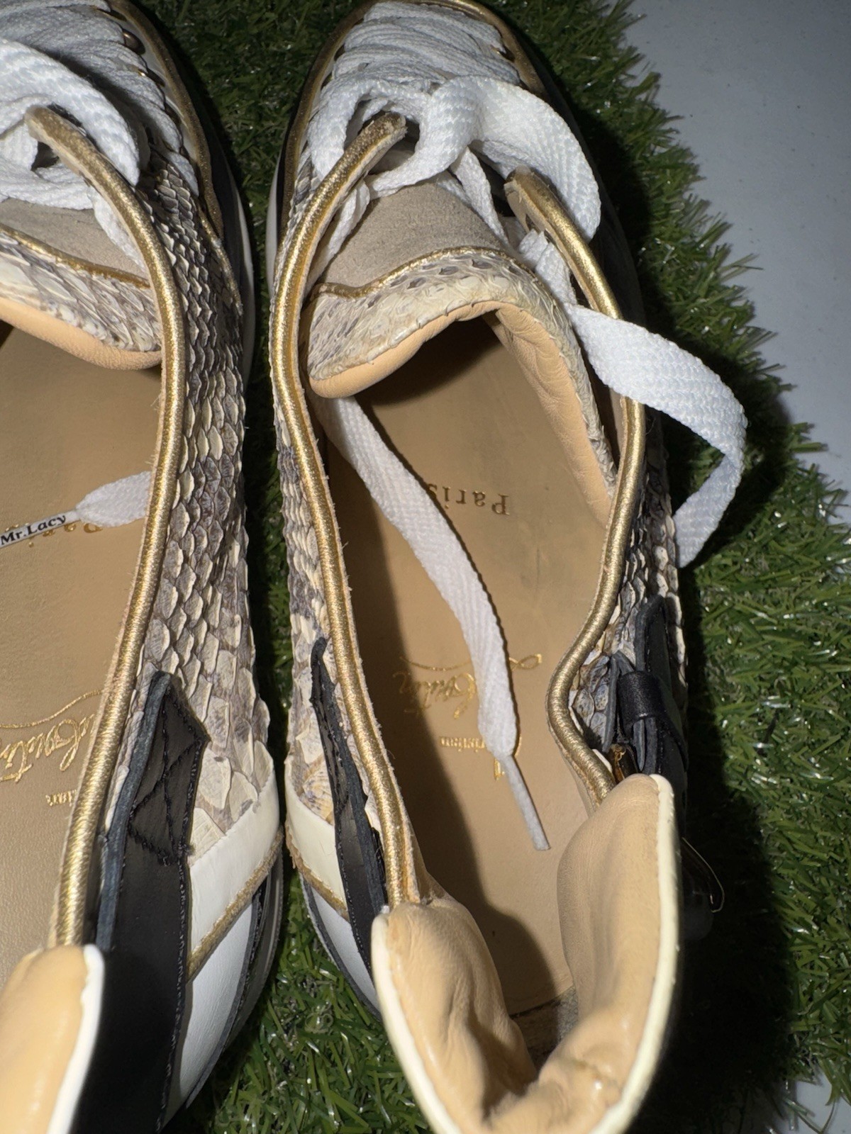 Christian Louboutin Multicolor Python and Leather… - image 17