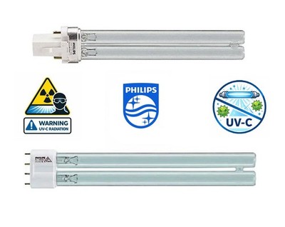 Philips UV-C Ersatzlampen 5/7/9/11/18/24/36/55/60 Watt G23/2G11 Sockel UVC Lampe