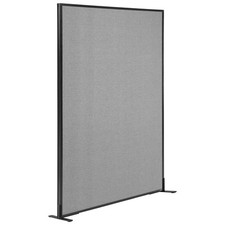 48-1/4"W x 72"H Freestanding Office Partition Panel Gray