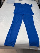 Greys Anatomy Edge Scrub Set M L Blue Nylon/Spandex Professional/Barco 63-21