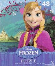 NEW Cardinal 48 Piece Jigsaw Puzzle 9.125" X 10.375"  Disney Frozen Anna