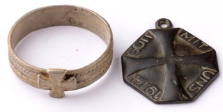 German empire WW1 Pendant Iron Cross Ring WWI Military award decoration Order