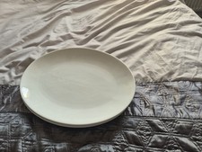 Large Essentials  White Oval Serving Dish Plates Platter x3 
