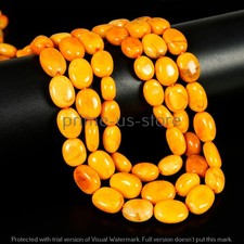 Mustard Yellow Opal Oval Beads, 16 Inch Strand, Golden Yellow Smooth Oval Beads