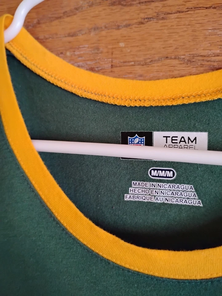 Camiseta para mujer Green Bay Packers manga corta ropa del equipo de la NFL, talla grande Foto 2 de 3