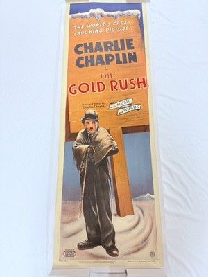 1942 The Gold Rush Original 20x60  Movie Poster Charlie Chaplin Linen Backed