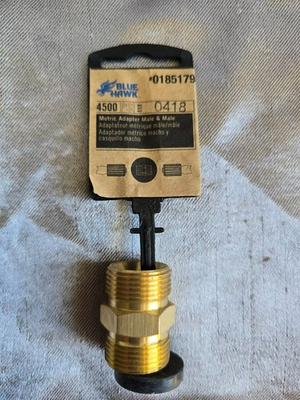 #ad Blue Hawk Metric Adapter Maleamp;Male 4500 PSI #0185179 $8.00
