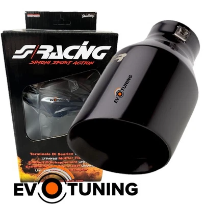 Terminal De Escape Negro Para Silenciador Simoni Racing Trx20N Acero Inox - Imagen 1 de 4