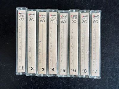 8 BASF bespielte Cassetten mit raren MAXI Singles der 80er - lesen