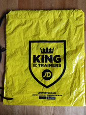 KING OF TRAINERS JD SPORTS Fashion Plastic Yellow Carrier Bag