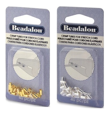 Beadalon  Crimp Tuben für Elasticity & Andere Strecken Schnüre * versch. Farben