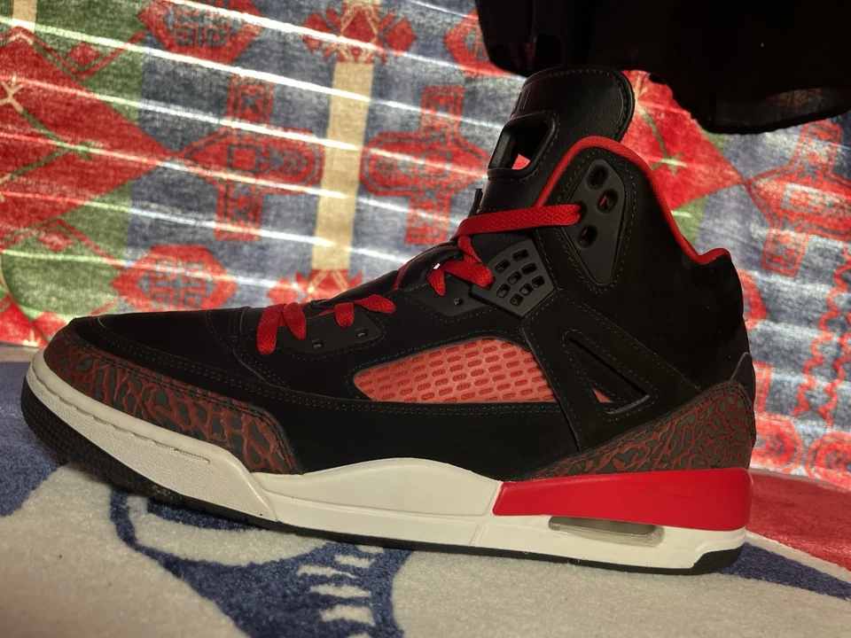 Air Jordan Spizike выведен ретро черный университет красный 315371-060 размер 13 - Изображение 3 из 4