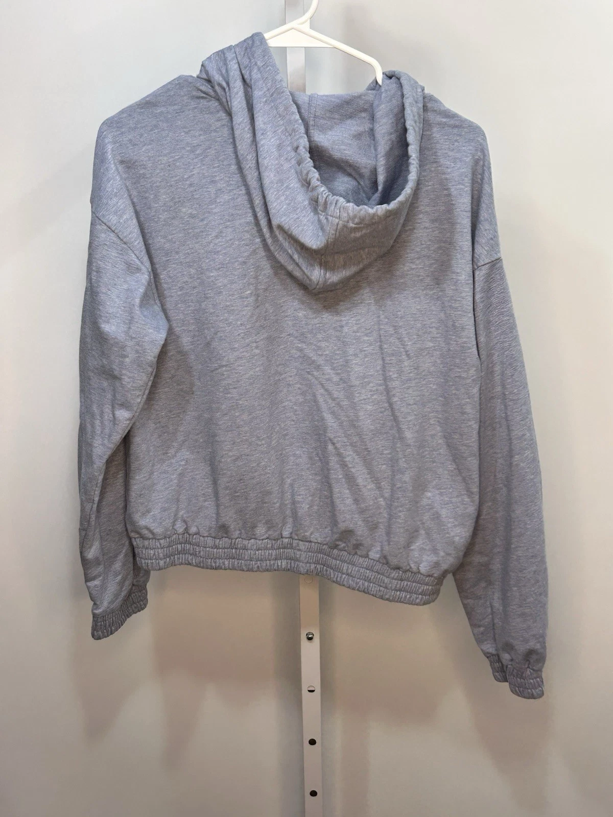 Felpa con cappuccio Michael Kors donna fondo cinch grigia MK Hardware taglia media. 2 anni