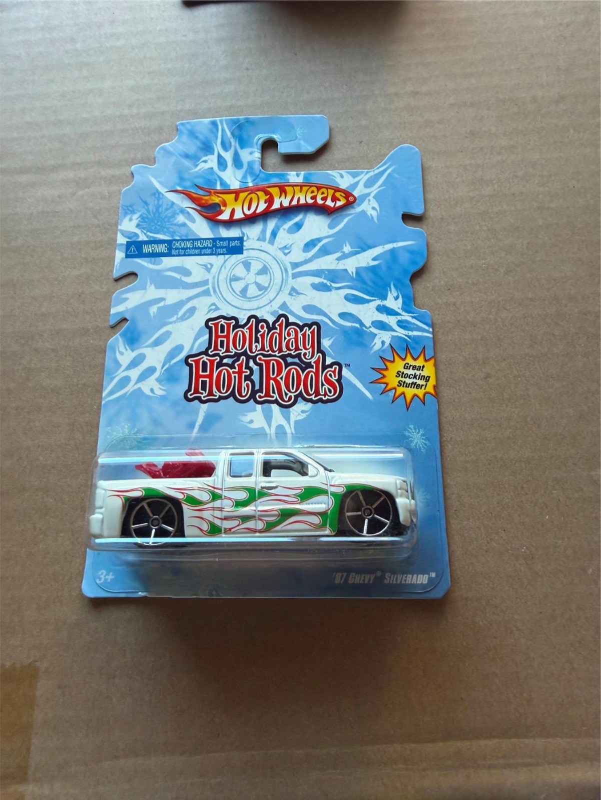 2008 Hot Wheels Holiday Hot Rods Series '07 Chevy Silverado Pearl White C1