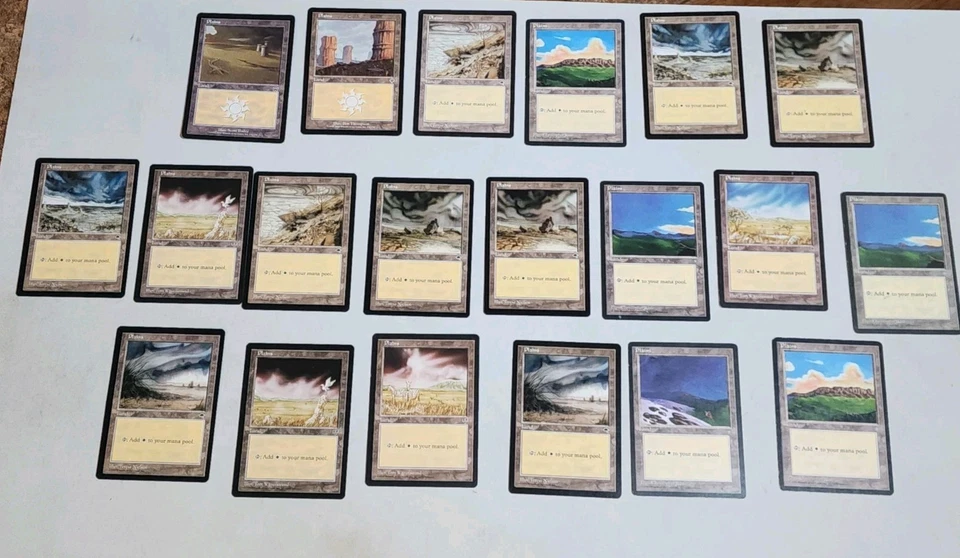 Lot 100 MTG Retro Basic Land Original Pre-Modern Sets Black Border 20x Each Land - Image 2 of 4