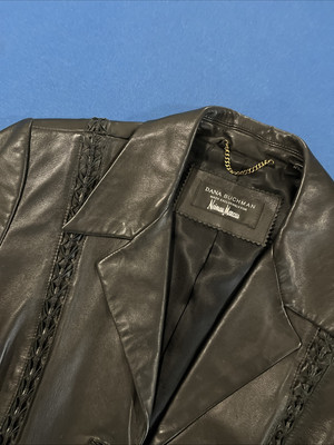 Dana Buchman Leather Jacket Size 12 Black Nieman Marcus Dana Buchman Leather Jacket Size 12 Black Nieman Marcus