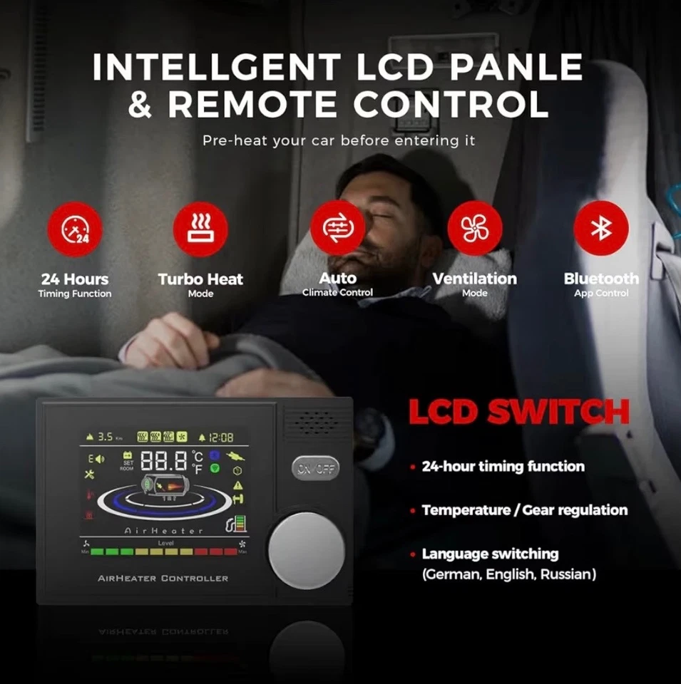 Sunster 8kW Luft Dieselheizung,12V 24 V/230V, 0.15–0.48L/Std  - Bild 2 von 4