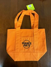 NEW Trader Joe’s Halloween Mini Canvas Tote Bag (Orange) - Limited Edition