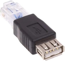 1 Pack Ethernet to USB Adapter, RJ45 Ethernet Male to USB Female Converter, USB