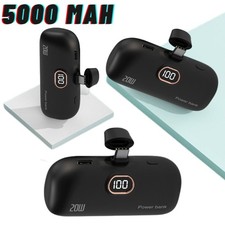 Portable Mini Power Bank 5000mAh USB-C Fast Charger For iPhone 17/16/15/Samsung