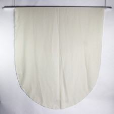 Unbranded Solid Cream White Color Oval Rayon Tablecloth 60" x 120"