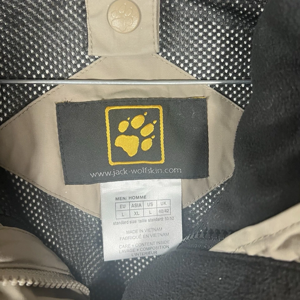 Chaqueta Jack Wolfskin Texapore Para Hombres Grande Marrón Tostado Impermeable Abrigo de Lluvia Trekking Foto 3 de 4