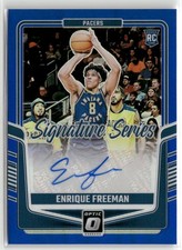 2024-25 Donruss Optic Enrique Freeman Sigs Series Blue #/25 RC PACERS ☘️164